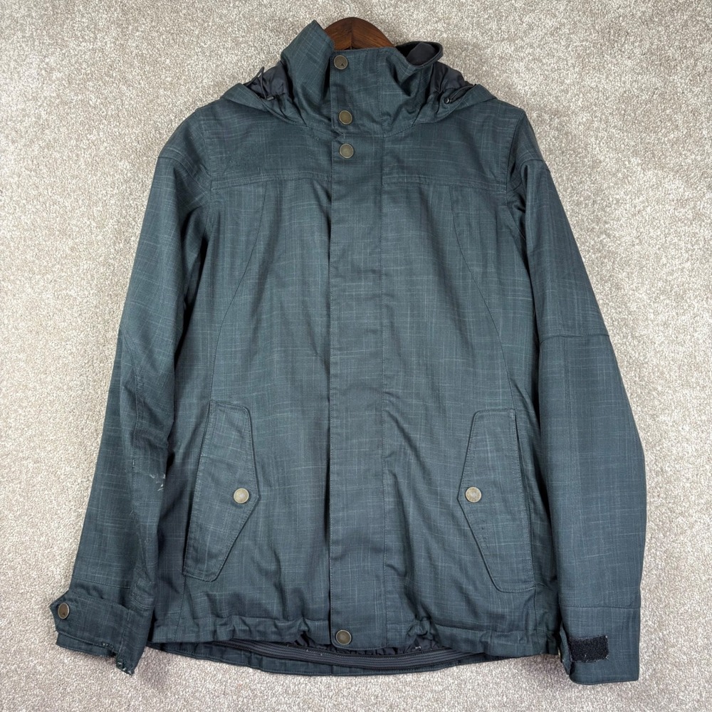 Burton Dryride Snowboard Jacket Womens Medium Grey Hooded Insulated Ski Coat